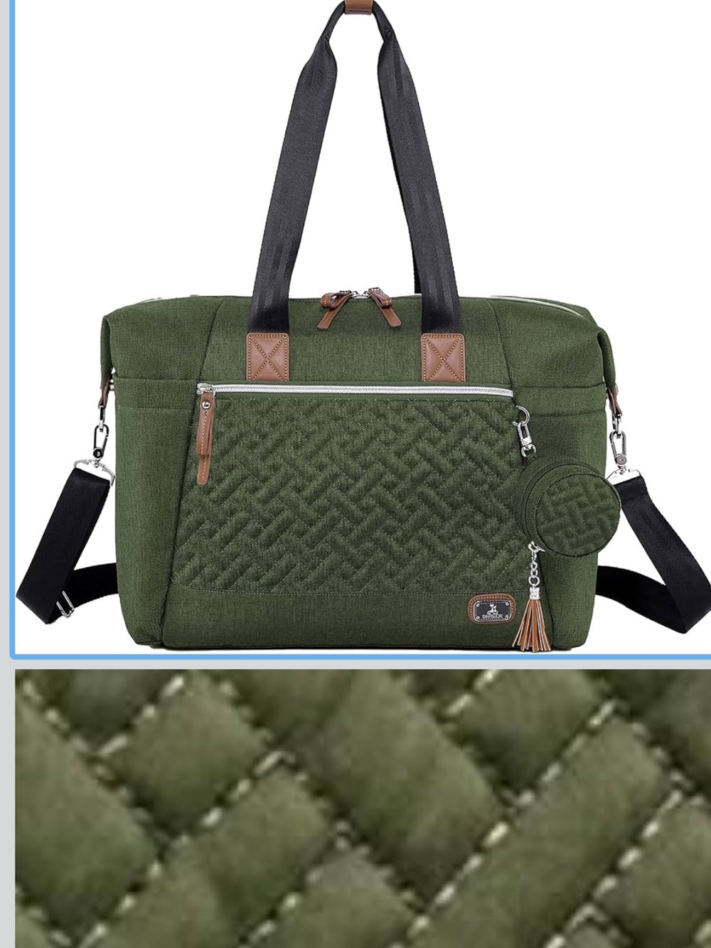 🫒👜 13-Pocket Tote Style Diaper Bag | Dark Olive